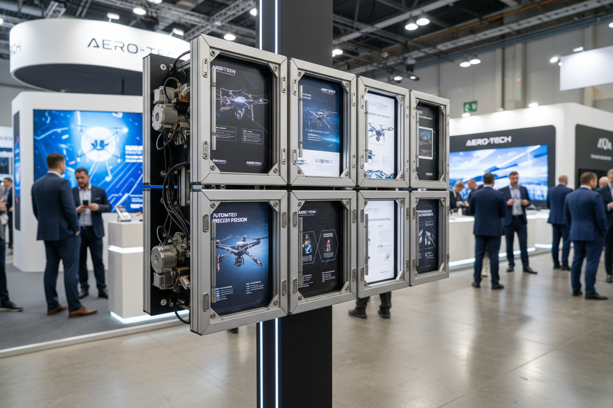 Automated Display Board Flip Mechanism: Retail & Trade Shows