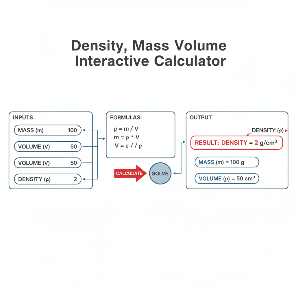 Density Mass Volume Interactive Calculator - Firgelli Automations