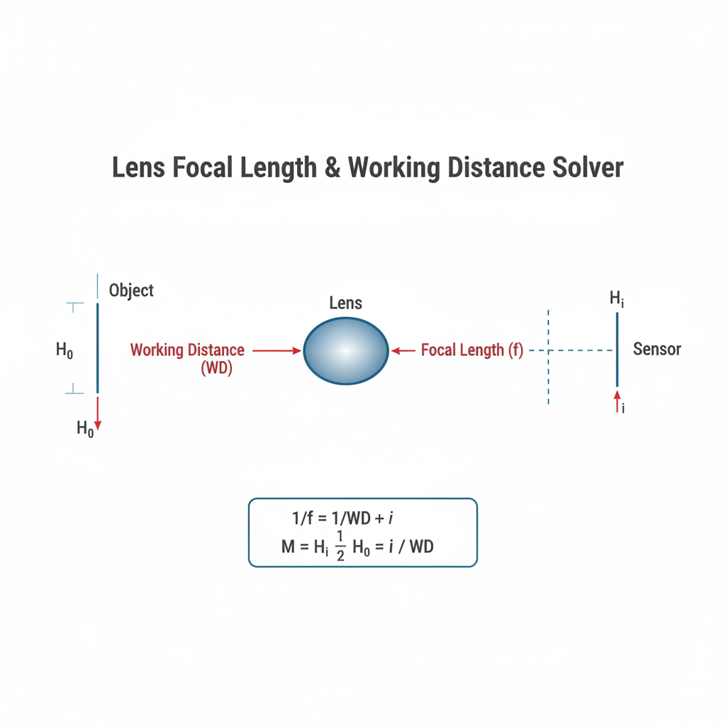 Free Lens Focal Length & Working Distance Solver | FIRGELLI Engineerin