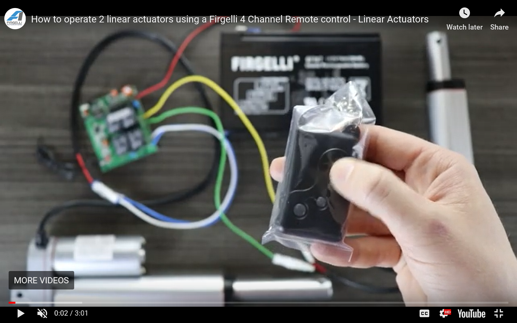 Control 2 Linear Actuators on a 4 Channel Remote Firgelli