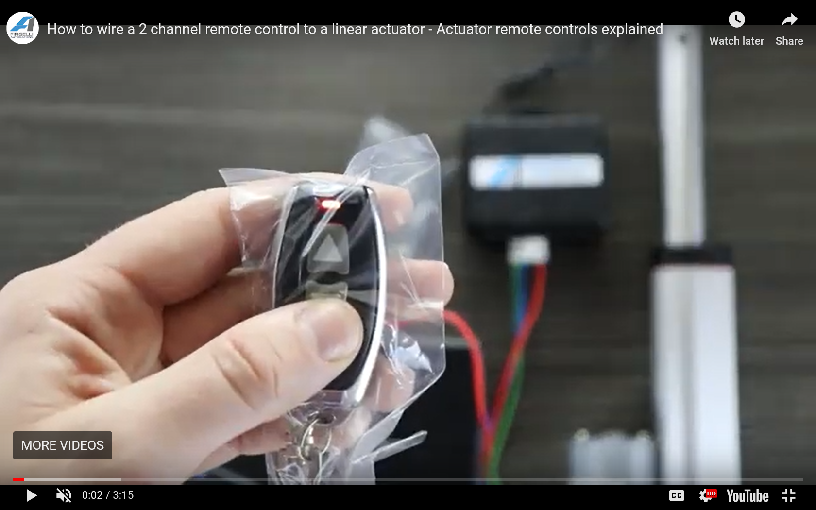 2 Channel Remote to Control Linear Actuator FIRGELLI