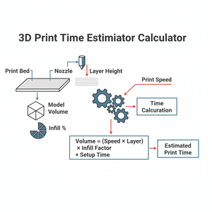 3D Print Time Estimator Calculator Technical Diagram
