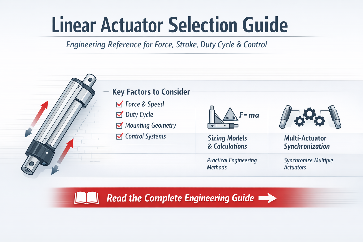 Linear Actuator Selection Made Simple: Engineering Guide & Best Practi