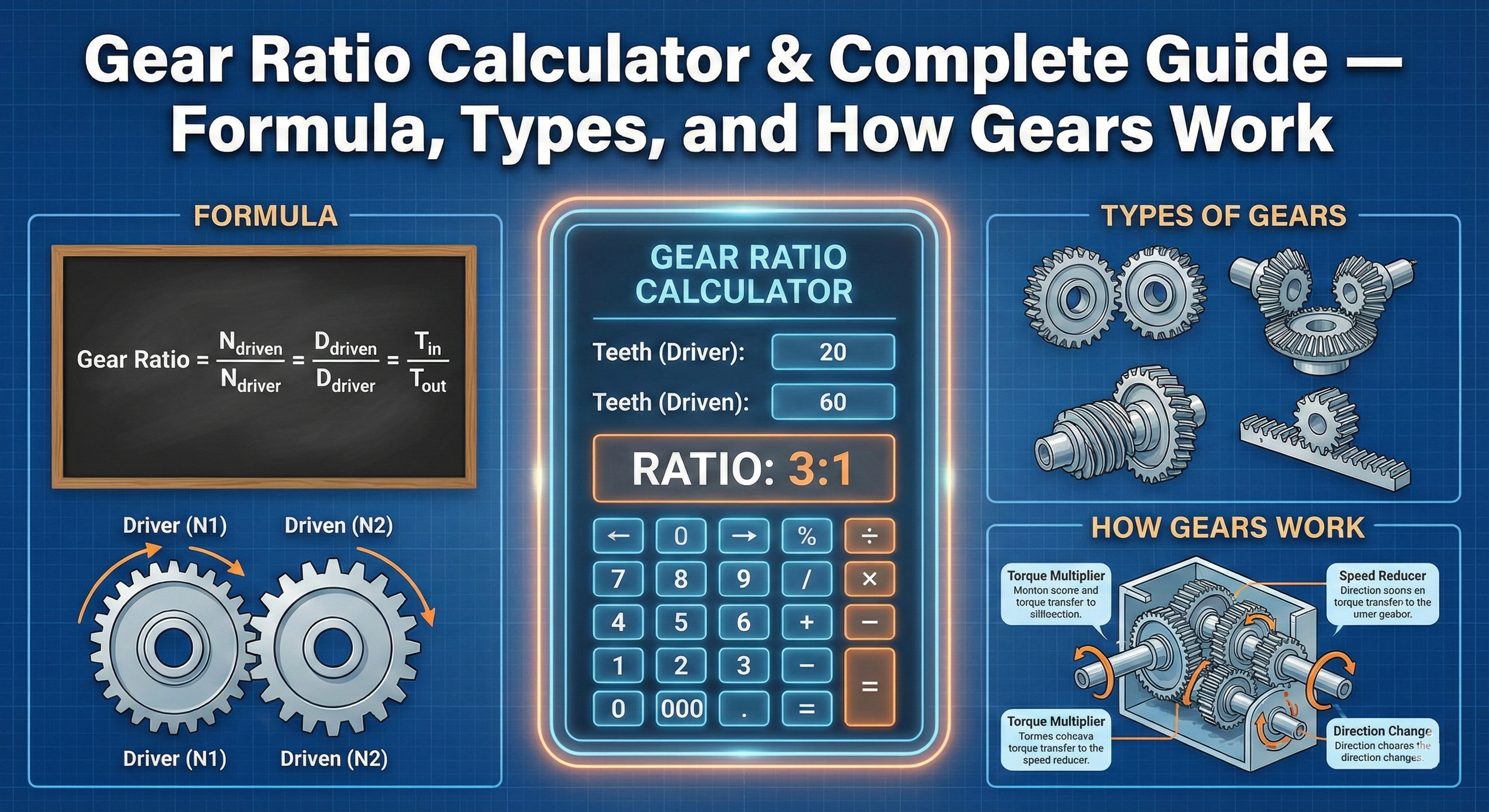 Gear Ratio Calculator & Guide — Formula, Types | FIRGELLI
