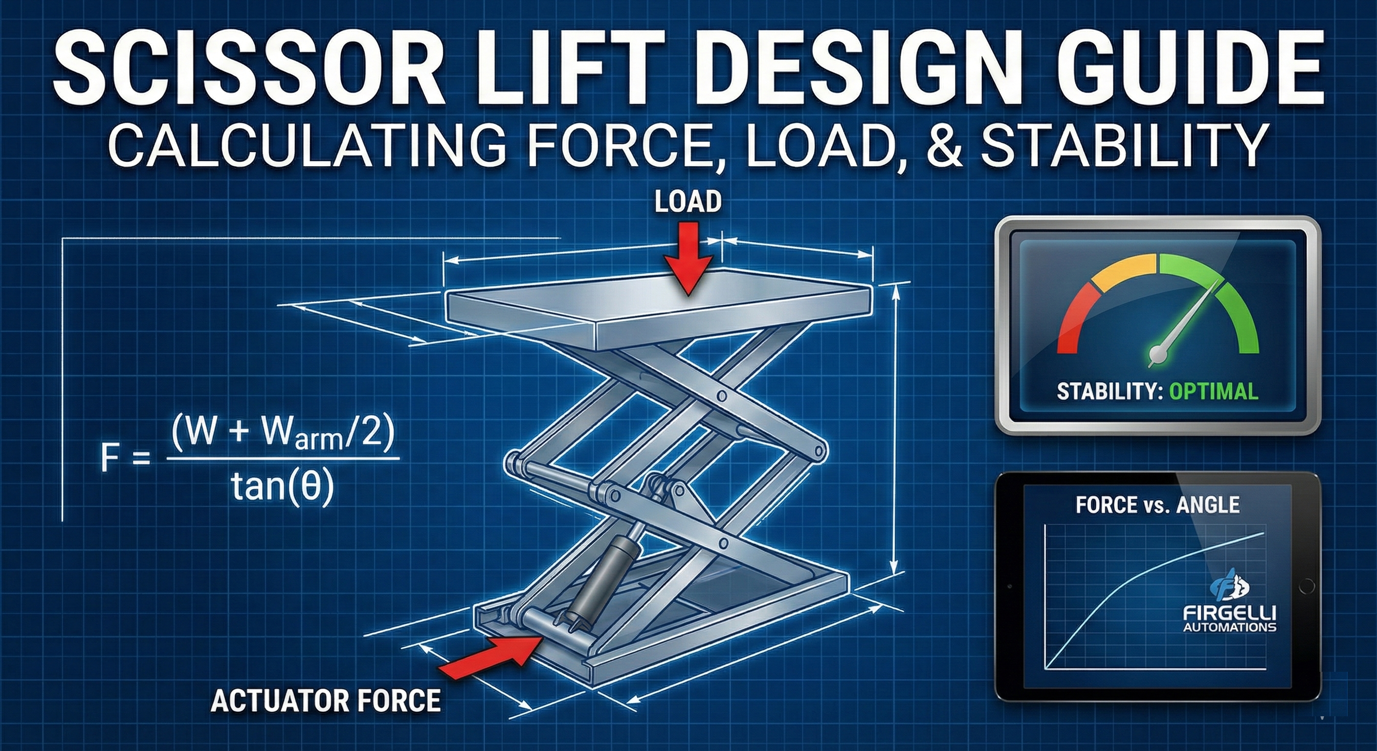 Lifting Design System Scissor Lift Design Guide: Calculate Force & Actuator Load | Firgelli Auto