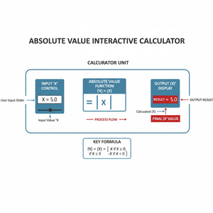 Absolute Value Interactive Calculator Technical Diagram