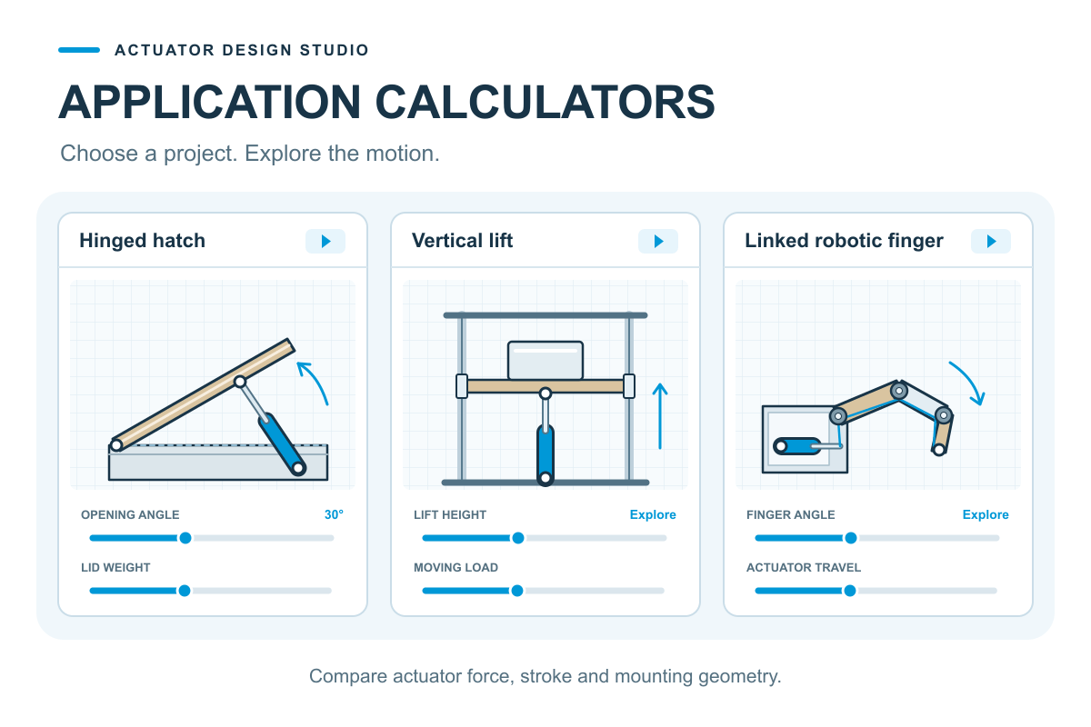 Actuator Design Studio: Explore Motion & Size Actuators