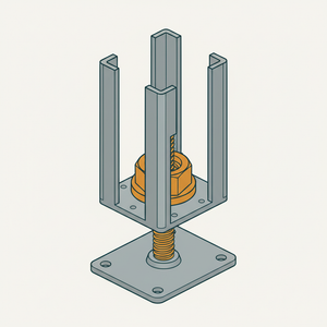 Adjustable Post Hanger diagram