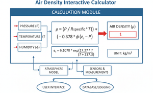 Air Density Interactive Calculator Technical Diagram
