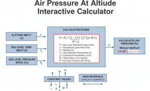 Air Pressure At Altitude Interactive Calculator Technical Diagram