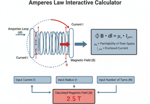 Amperes Law Interactive Calculator Technical Diagram