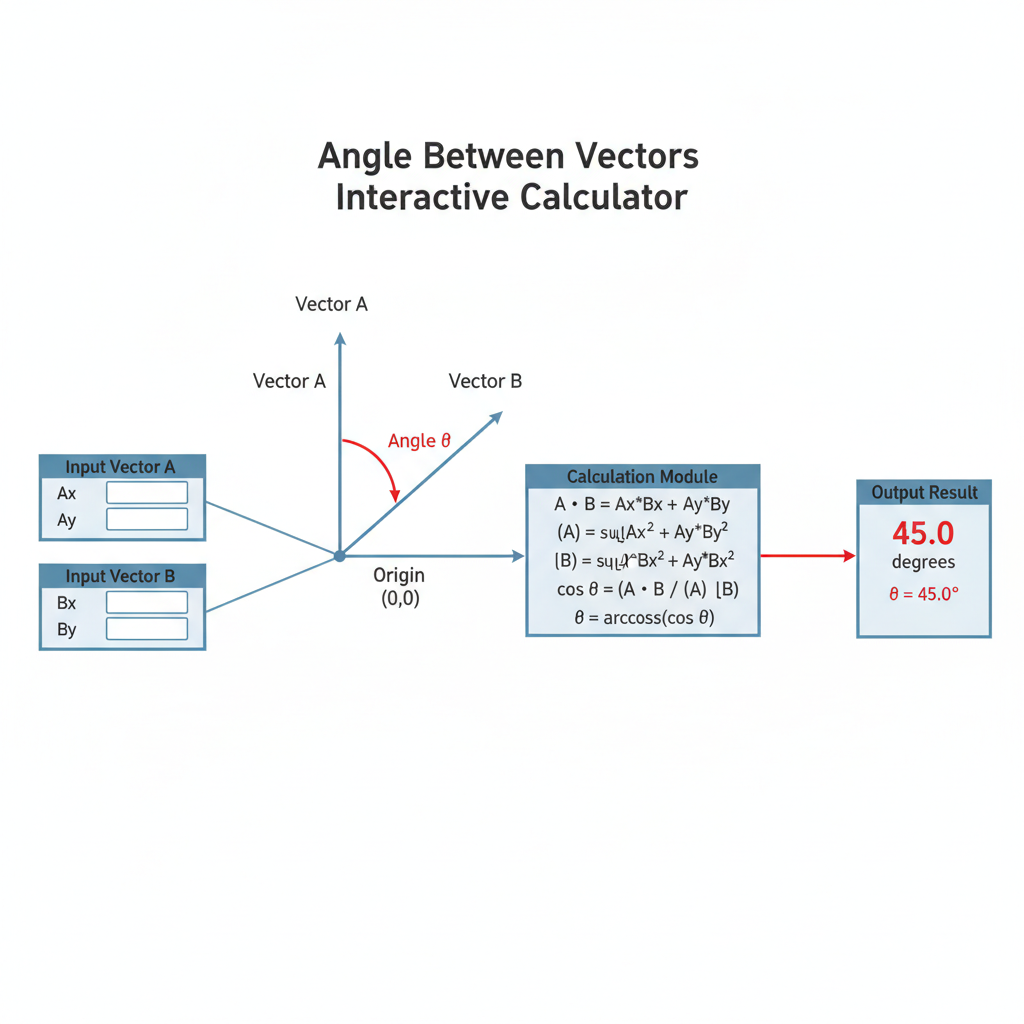 Angle Between Vectors Interactive Calculator | FIRGELLI