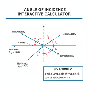 Angle Of Incidence Interactive Calculator Technical Diagram