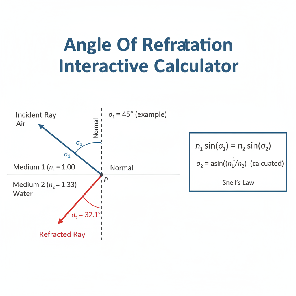 Refraction Formula Triangle Angle of Refraction Interactive Calculator | FIRGELLI