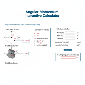 Angular Momentum Interactive Calculator Technical Diagram