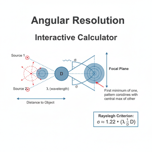 Angular Resolution Interactive Calculator Technical Diagram