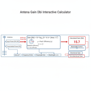 Antenna Gain Dbi Interactive Calculator Technical Diagram