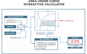 Area Under Curve Interactive Calculator Technical Diagram
