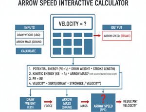 Arrow Speed Interactive Calculator Technical Diagram