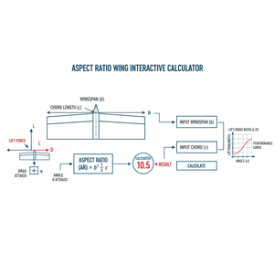 Aspect Ratio Wing Interactive Calculator Technical Diagram