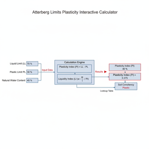Atterberg Limits Plasticity Interactive Calculator Technical Diagram