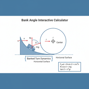 Bank Angle Interactive Calculator Technical Diagram