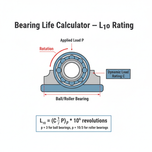 Bearing Life Calculator   L10 Rating Technical Diagram
