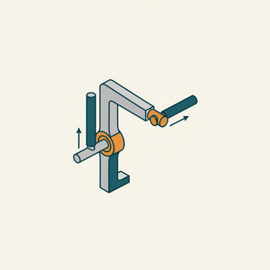 Bell-crank Lever (changing Direction of Force) diagram