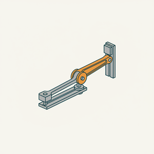 Bell-crank with Connecting Rod diagram