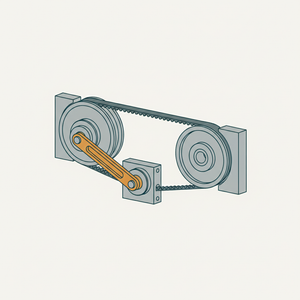 Belt with Movable Tightening Pulley diagram