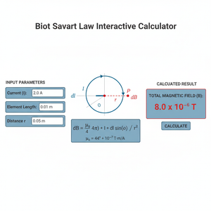 Biot Savart Law Interactive Calculator Technical Diagram