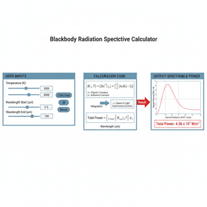 Blackbody Radiation Spectral Interactive Calculator Technical Diagram