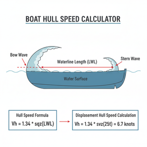 Boat Hull Speed Calculator Technical Diagram