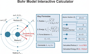 Bohr Model Interactive Calculator Technical Diagram