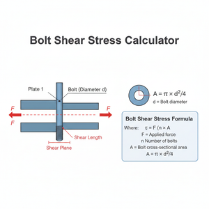 Bolt Shear Stress Calculator Technical Diagram