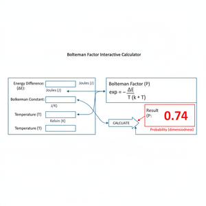 Boltzmann Factor Interactive Calculator Technical Diagram