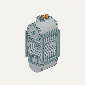 Boyer's Water Tube Boiler diagram