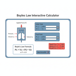 Boyles Law Interactive Calculator Technical Diagram