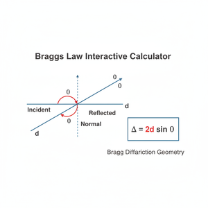 Braggs Law Interactive Calculator Technical Diagram