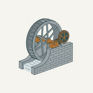 Breast Water Wheel diagram