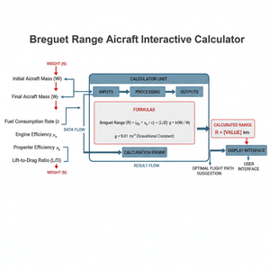 Breguet Range Aircraft Interactive Calculator Technical Diagram