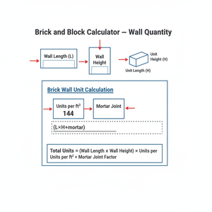 Brick and Block Calculator   Wall Quantity Technical Diagram
