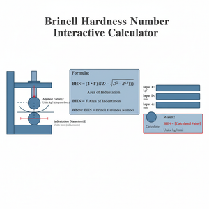 Brinell Hardness Number Interactive Calculator Technical Diagram
