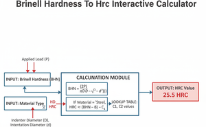 Brinell Hardness To Hrc Interactive Calculator Technical Diagram