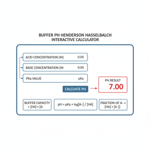 Buffer Ph Henderson Hasselbalch Interactive Calculator Technical Diagram