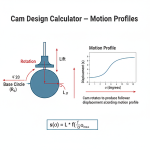 Cam Design Calculator   Motion Profiles Technical Diagram