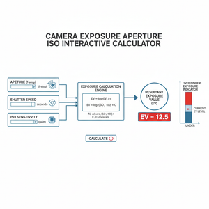 Camera Exposure Aperture Iso Interactive Calculator Technical Diagram