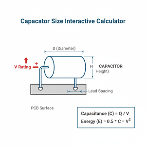Capacitor Size Interactive Calculator Technical Diagram