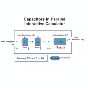 Capacitors In Parallel Interactive Calculator Technical Diagram