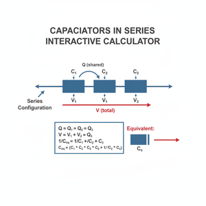 Capacitors In Series Interactive Calculator Technical Diagram